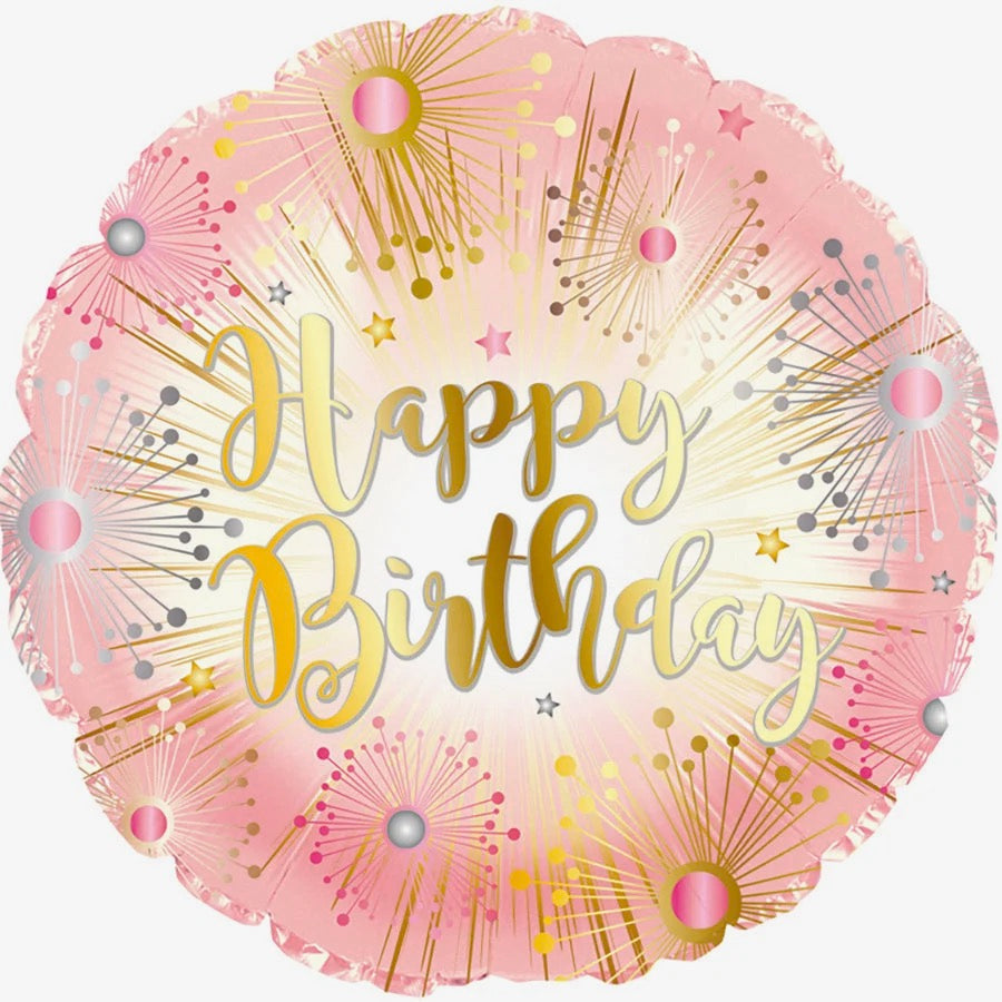 18" Happy Birthday Rose Gold
