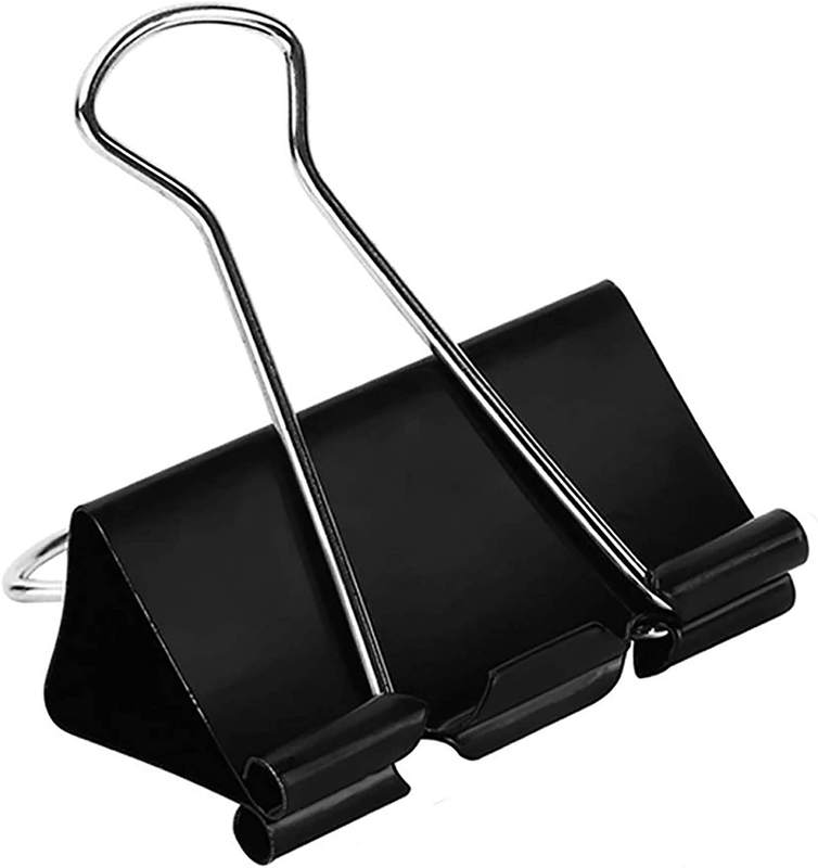 6 Pack Large Binder Clips: Black