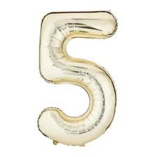 34" Number 5 White Gold: Party America