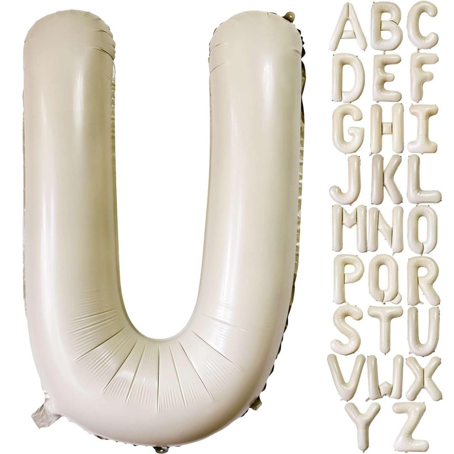40" Cream Letter: U