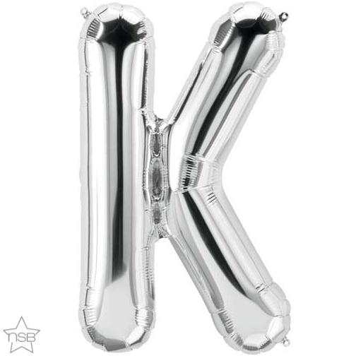 16" Silver Letter: K