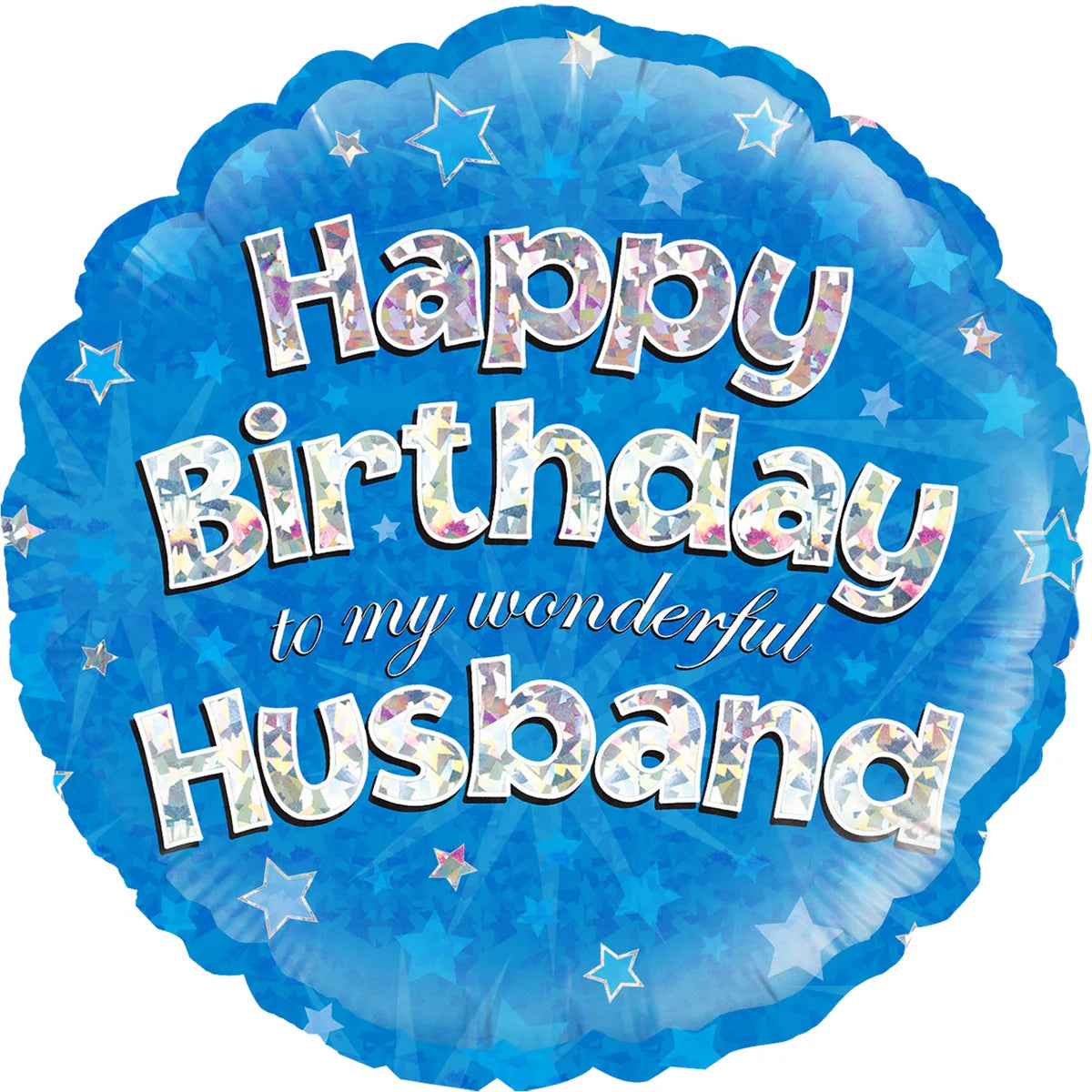 18" Happy Birthday Husband Holographic