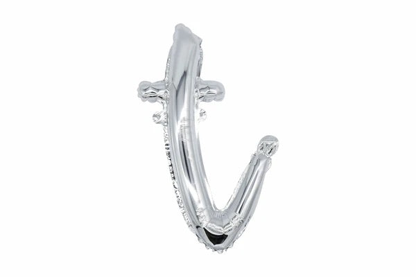 18" Silver Cursive Letter: T