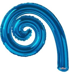 14” Kurly Spiral Blue 2ct