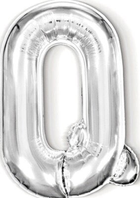16" Silver Letter: Q