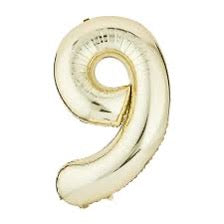 34" Number 9 White Gold: Party America