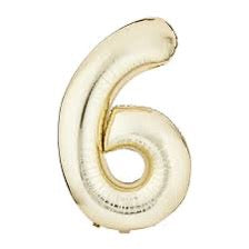 34" Number 6 White Gold: Party America
