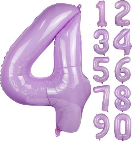 40” Macaron Purple Number 4