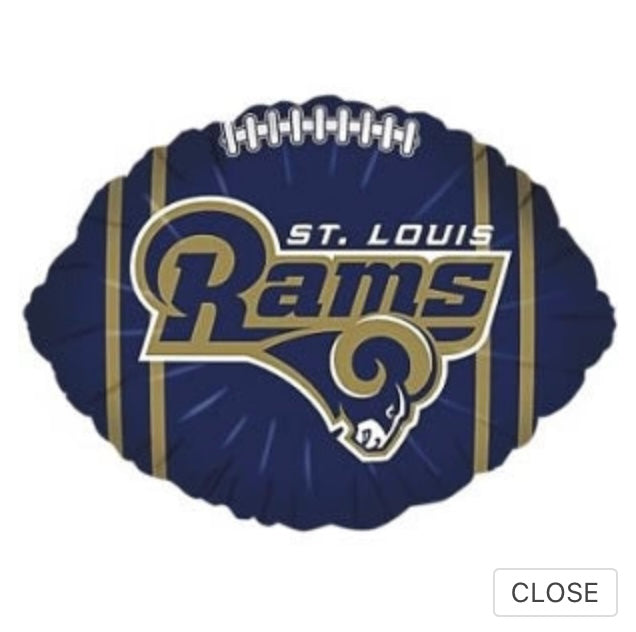 9” Airfill Only NFL Football St. Louis Rams