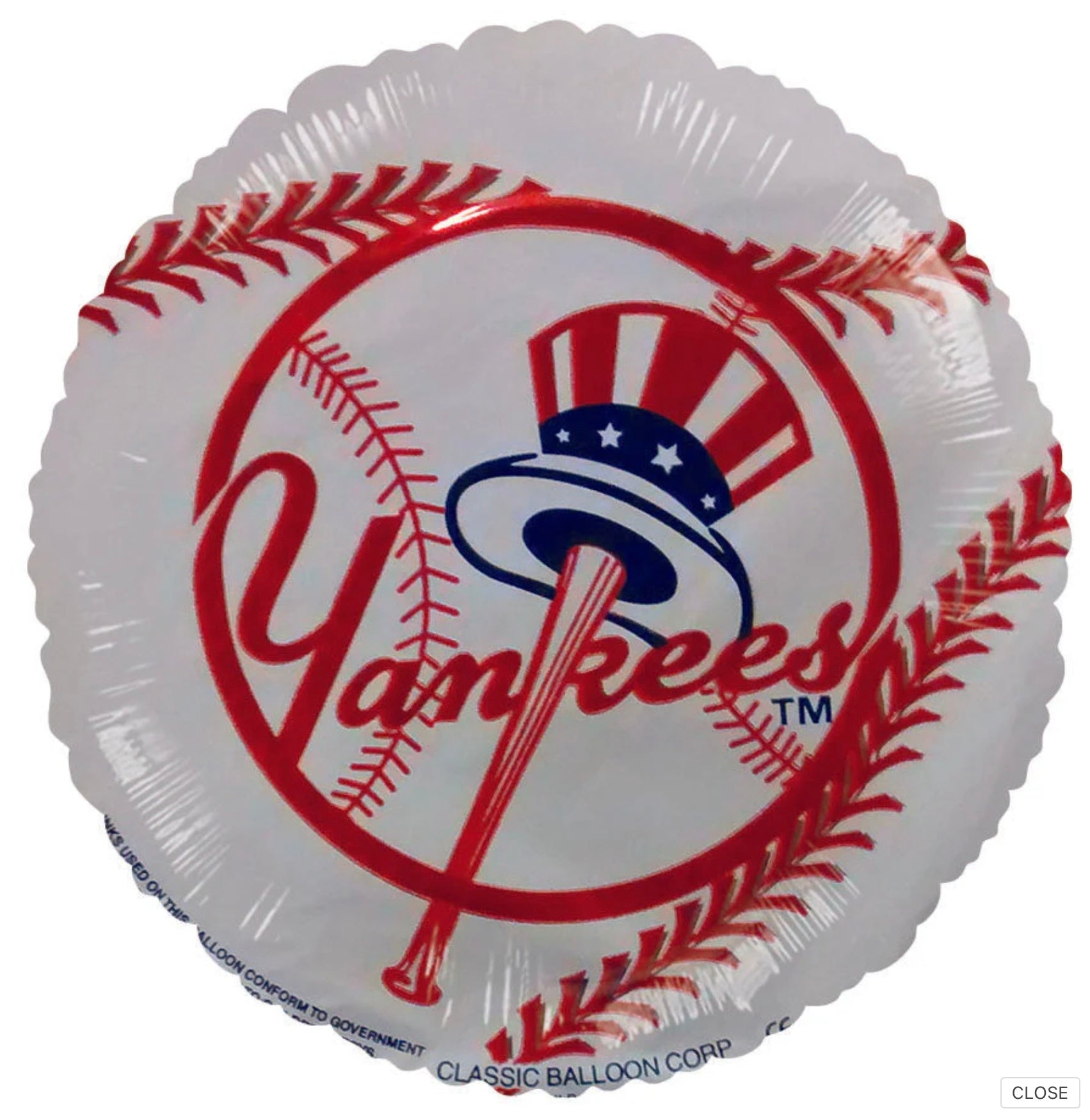 9” Airfill Only New York Yankees Baseball