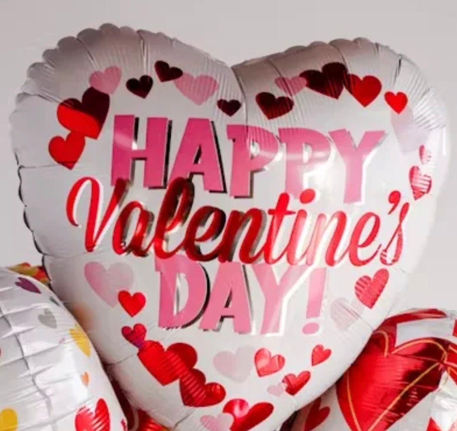 18” Valentines “Happy Valentines Day” Heart Foil