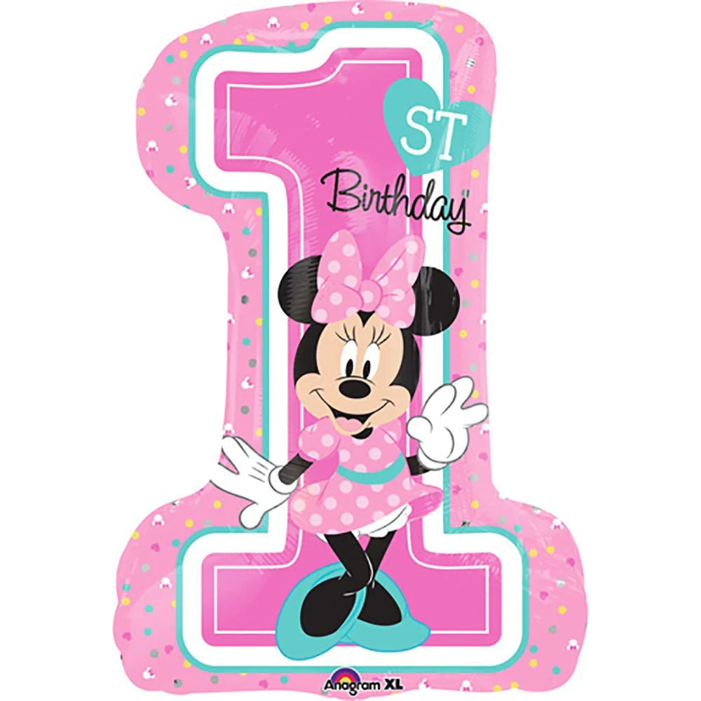28” Minnie 1st Birthday Ballon