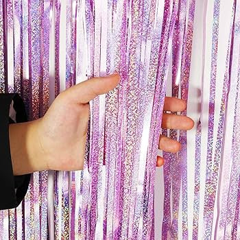 Foil Fringe Curtain: Light Purple