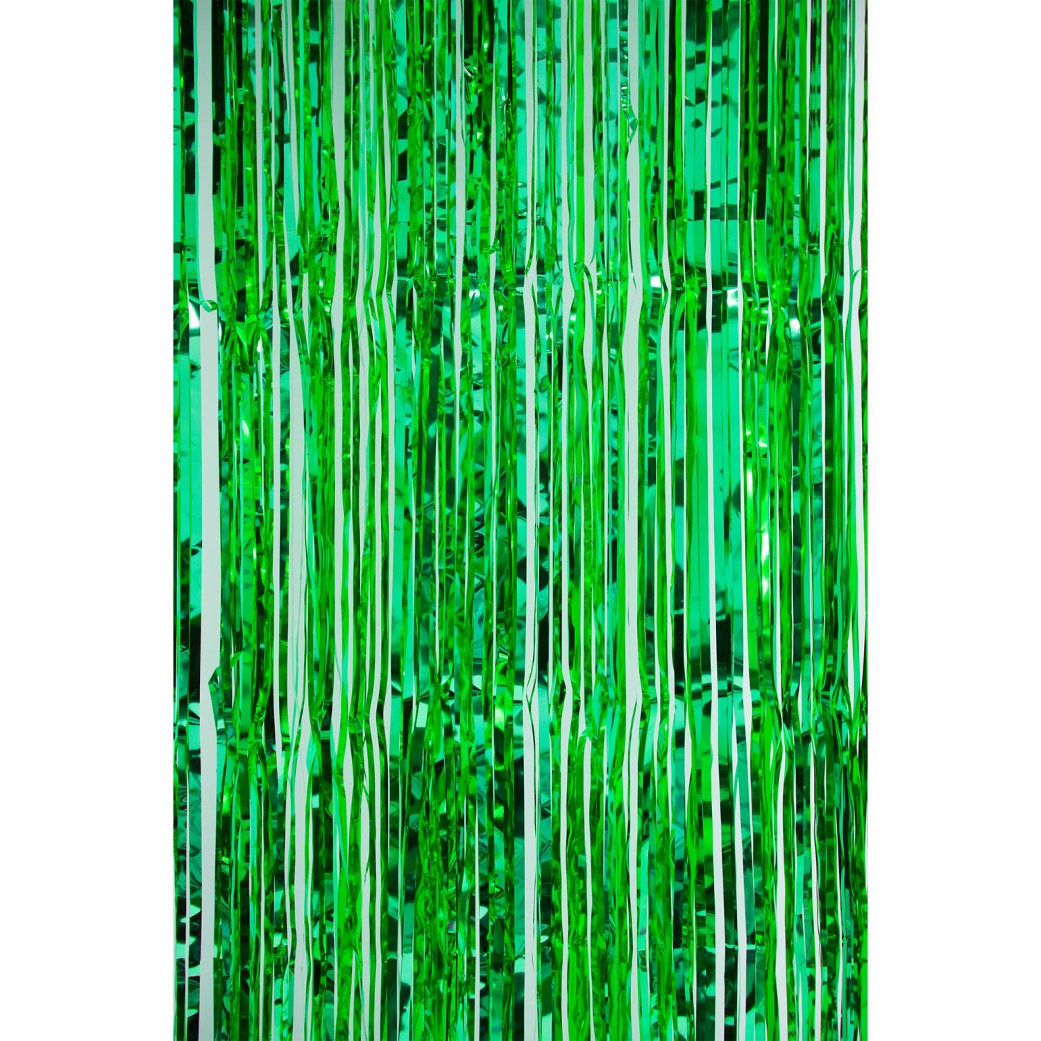 Foil Fringe Curtain: Green