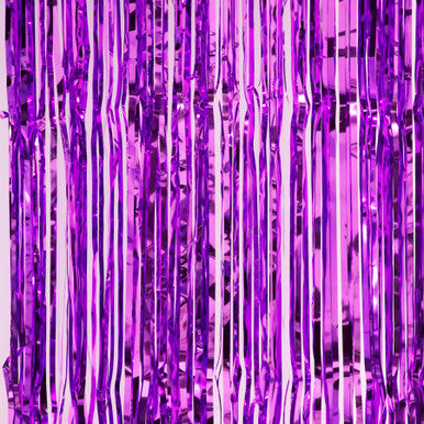 Foil Fringe Curtain: Purple