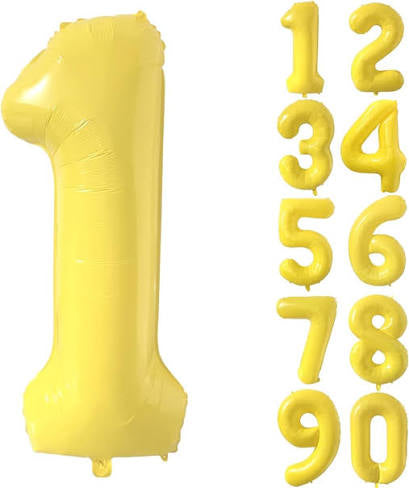 40” Macaron Yellow Number 1