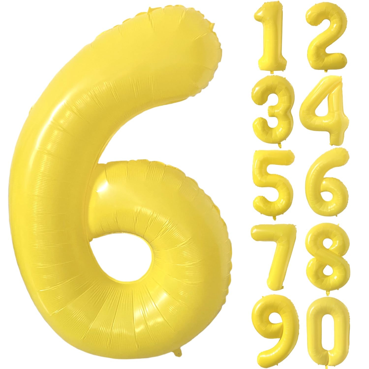 40” Macaron Yellow Number 6