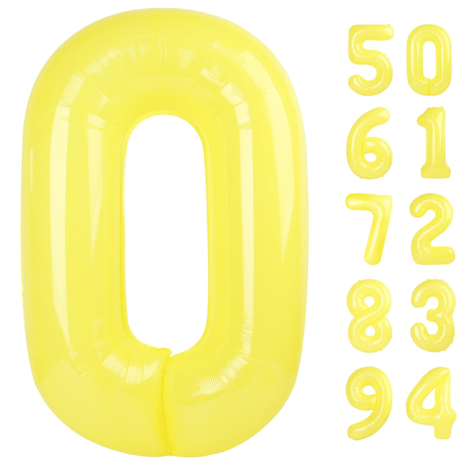 40” Macaron Yellow Number 0