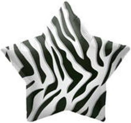 9” Star Foil - Black Zebra Stripe 2pcs