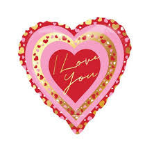 18” Valentines “I love you” Heart Foil