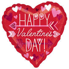18” Valentines “Happy Valentines Day” Heart Foil