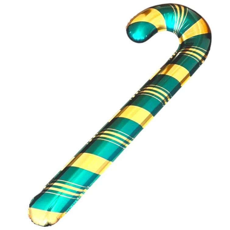 53” Candy Cane: Green and Gold