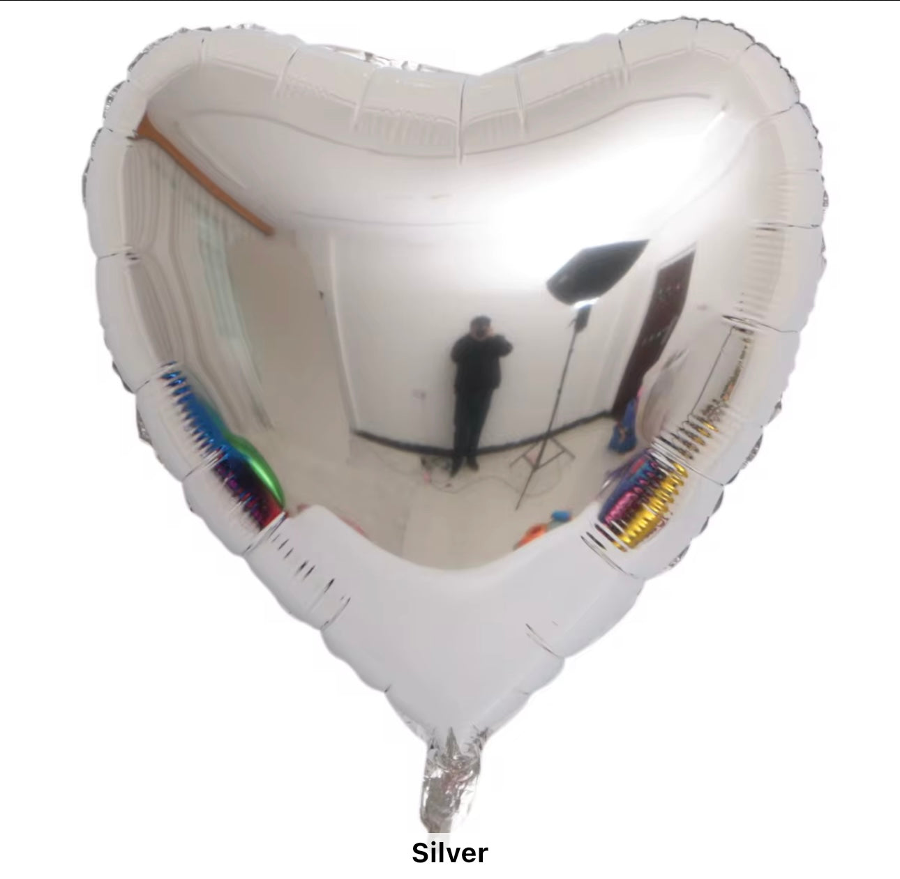 32" Heart: Silver Foil
