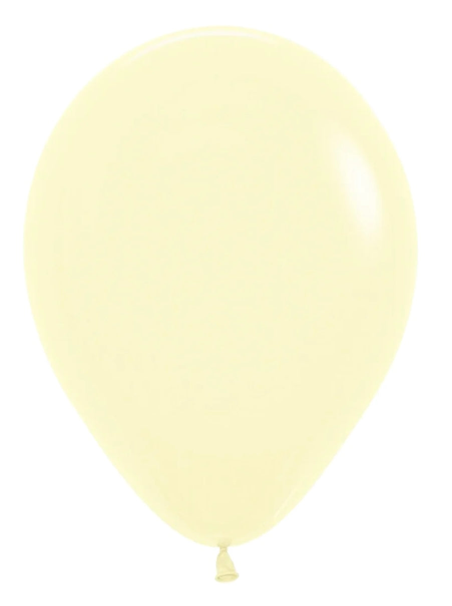 Sempertex 11” Pastel Matte Yellow 100ct
