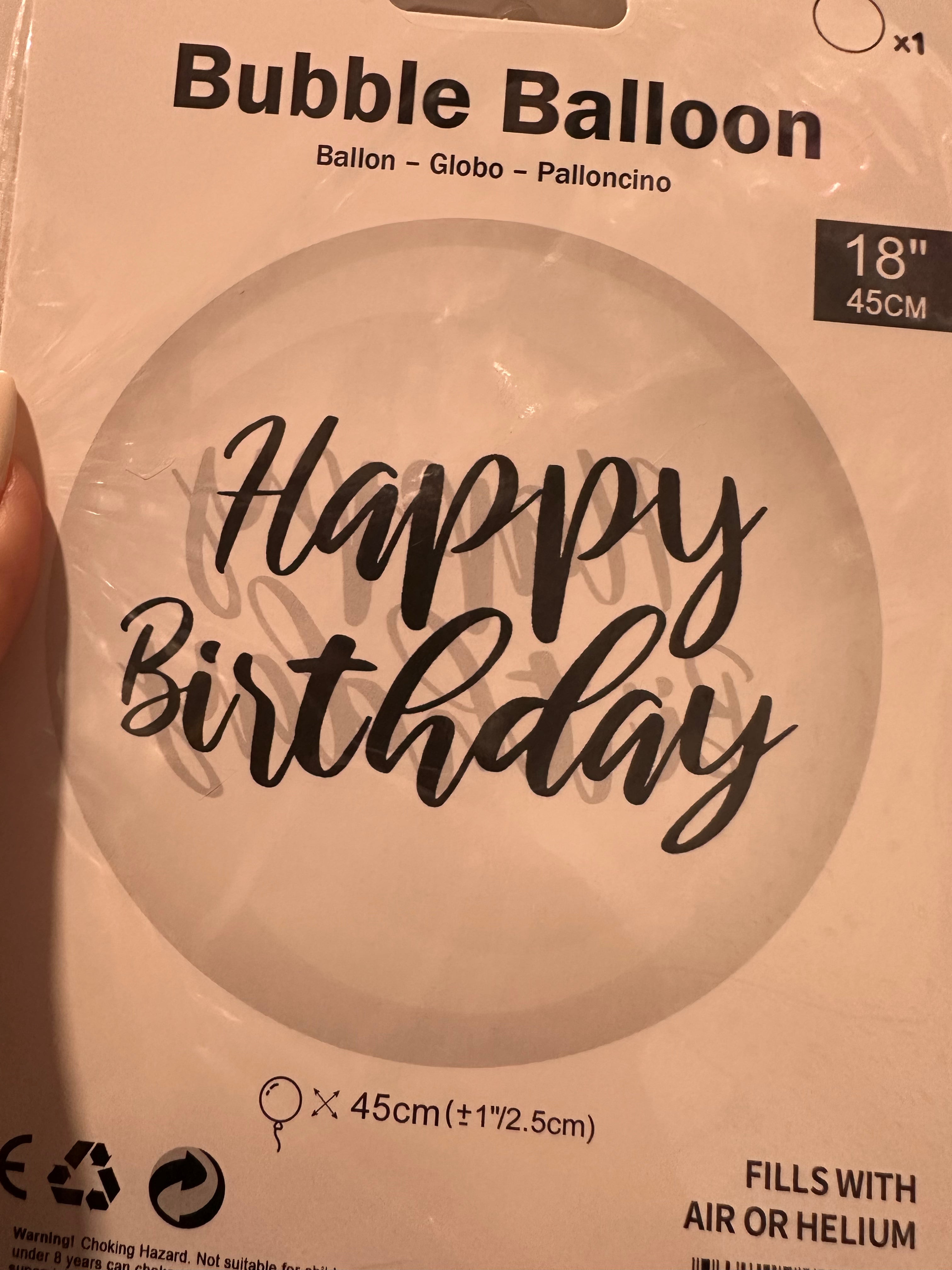 18" Orbz HBD with Script: Black