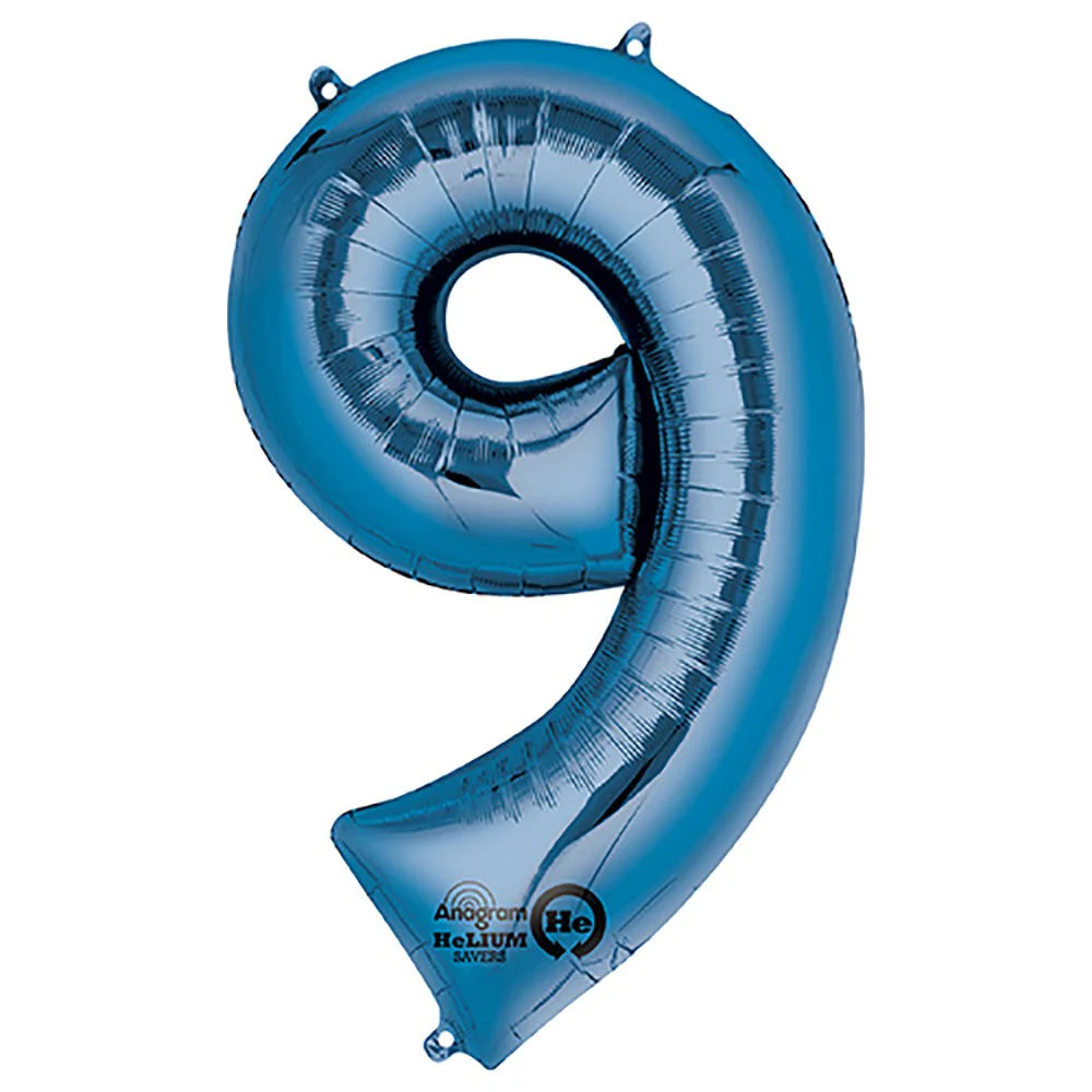 34” Number 9 Blue Anagram