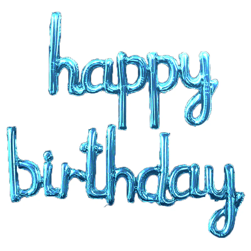 16" Happy Birthday: Blue