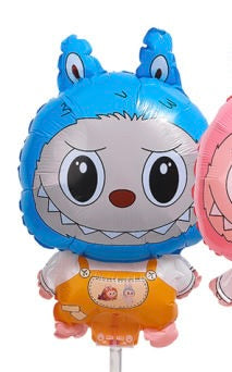 18" Labubu Big Head: Blue with stick