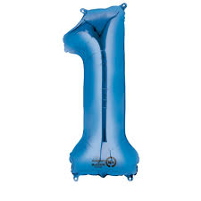34” Number 1 Blue Anagram