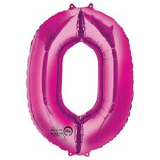 34” Number 0 Pink Anagram