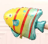 Fish blue yellow red strip
