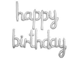 16" Happy Birthday: Silver