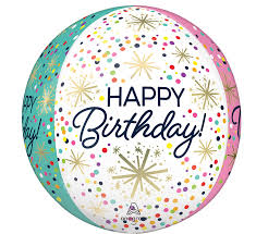 15" Orbz XL Confetti Sprinkle Birthday