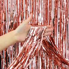 Foil Fringe Curtain: Pink