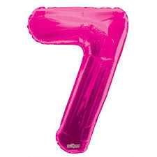 34” Number 7 Pink CONVER