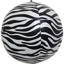 17” Zebra Sphere Balloon