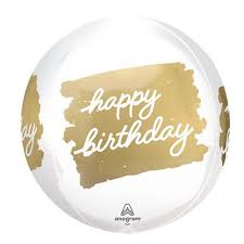 15" Orbz XL Golden Age Happy Birthday