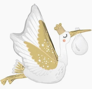 35" Stork special delivery baby foil