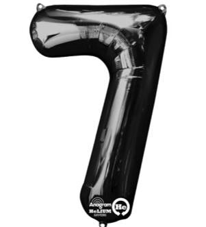 26" Number 7 Black Anagram