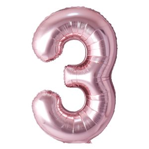 34" Number 3 Rose Gold Airise
