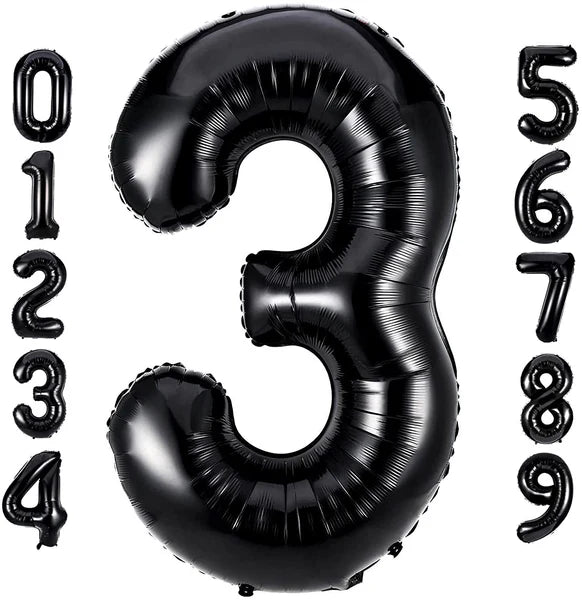 34” Number 3 Black CONVER