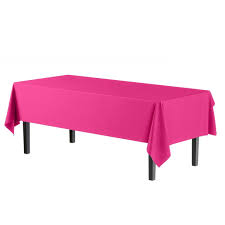 Heavy Duty Plastic Table Cover: Hot Pink
