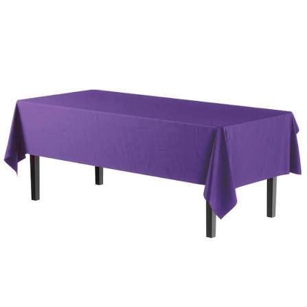 Heavy Duty Plastic Table Cover: Dark Purple