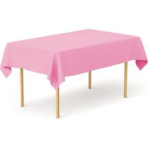 Heavy Duty Plastic Table Cover: Pink