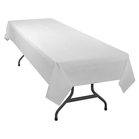 Heavy Duty Plastic Table Cover: White