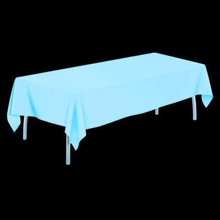 Heavy Duty Plastic Table Cover: Baby Blue